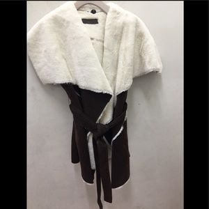 BLANKNYC fur suede vest